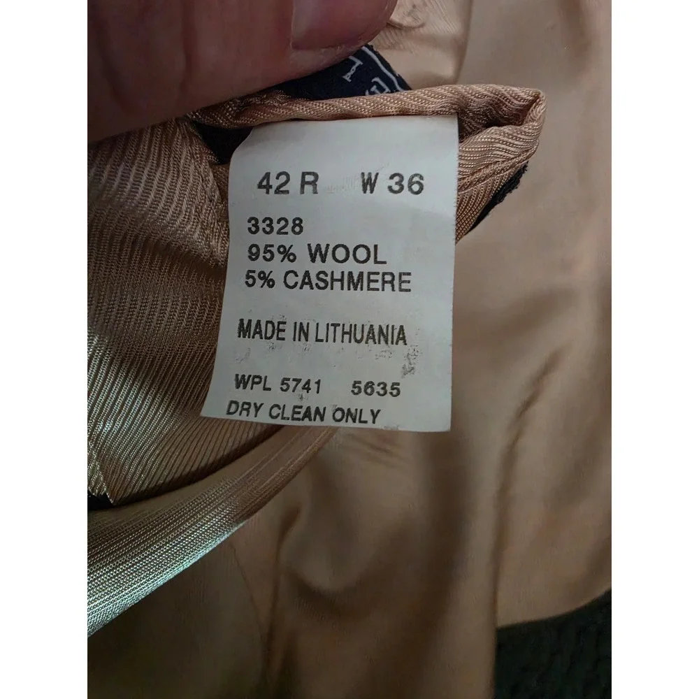 Oscar de la Renta Menswear Grey Micro Pattern Two Button Blazer Sport Coat
